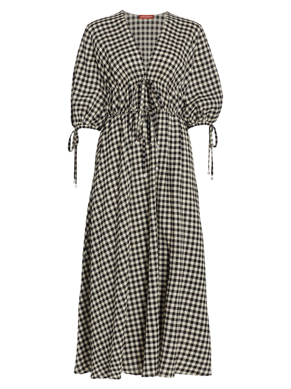 

Платье миди Donrine Gingham Altuzarra, черный