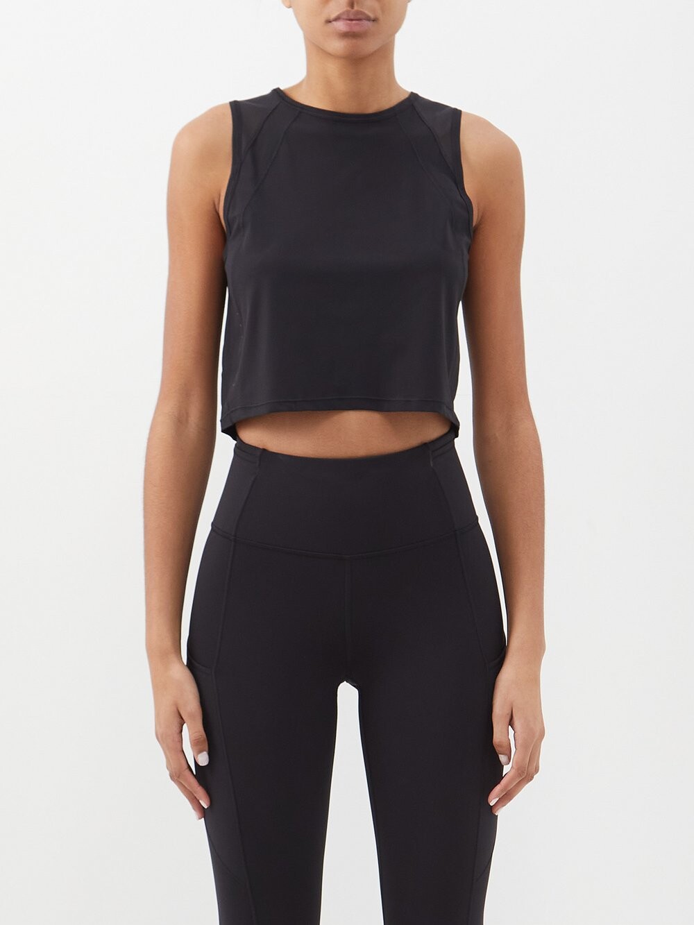 

Укороченная майка из технического джерси sculpt Lululemon, черный