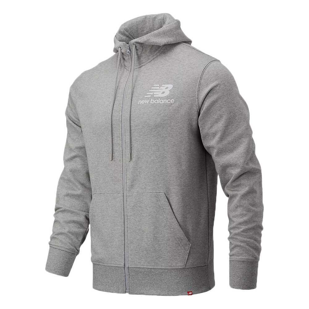 

Толстовка New Balance Essentials Stacked Full Zip, серый