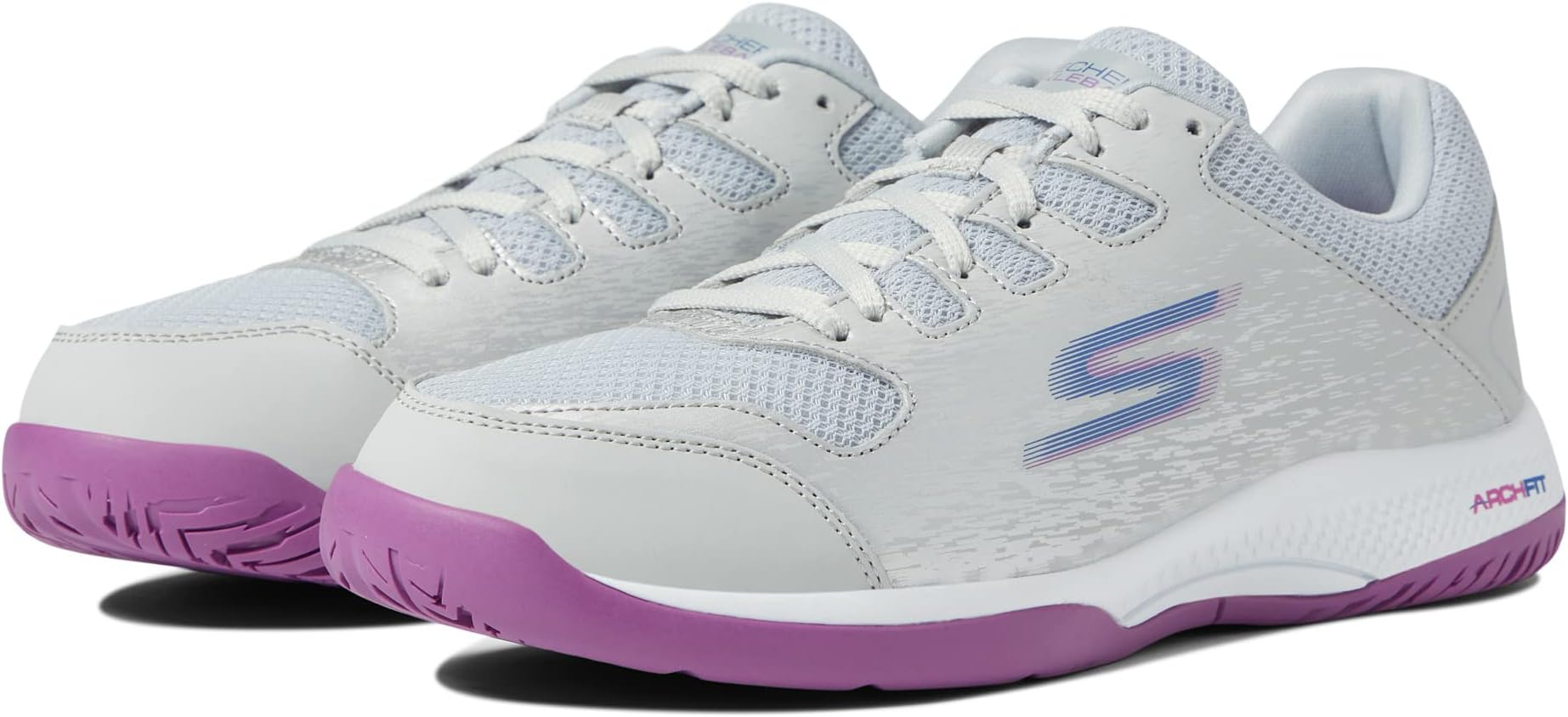 

Кроссовки Go Train Arch Fit Viper Court - Pickleball SKECHERS, цвет Gray/Purple, Серый