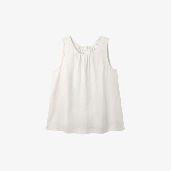 

Льняной топ без рукавов The White Company, серый