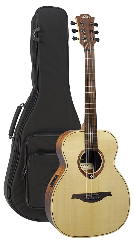 Акустическая гитара Lag TRAVEL-SPE Spruce Top Khaya Neck 6-String Tramontane Travel Acoustic-Electric Guitar w/Case цена и фото