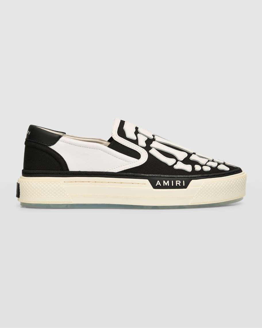 

Мужские кожаные кроссовки Slip-On из ткани скелетон Amiri