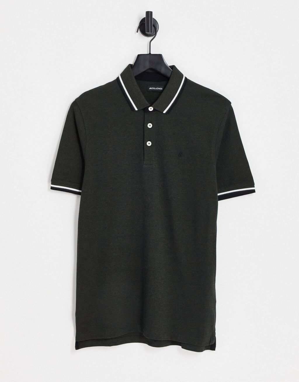 

Зеленая футболка-поло с бахромой Jack & Jones Essentials