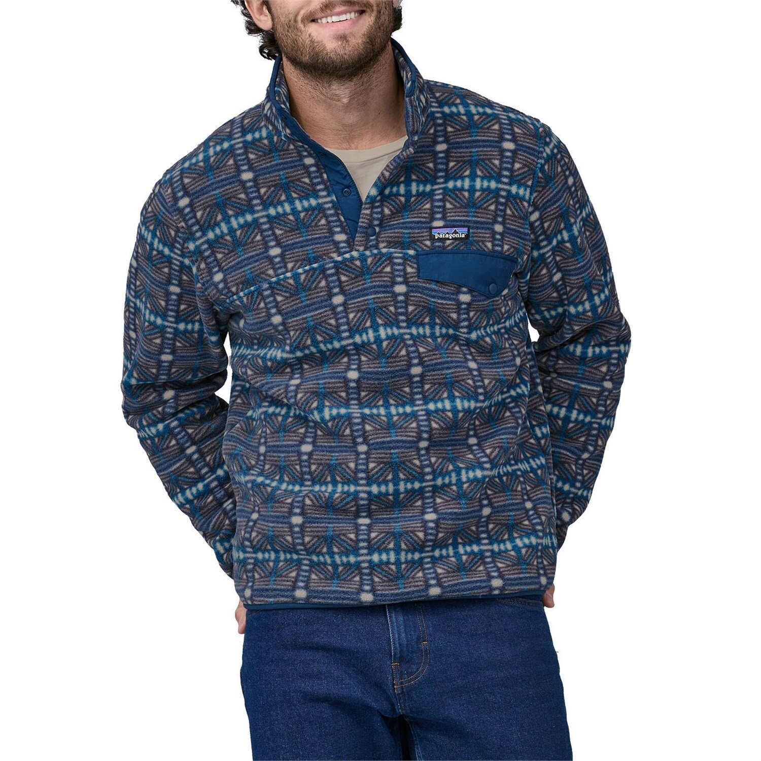 

Пуловер Patagonia Lightweight Synchilla Snap-T, цвет Snow Beam: Dark Natural