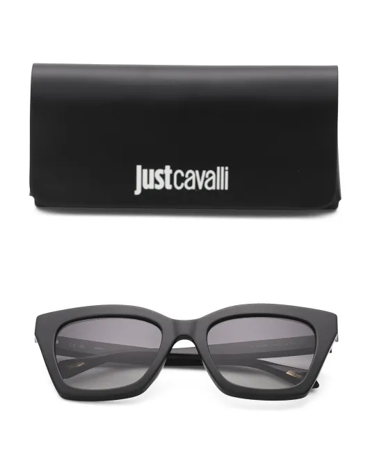

Солнцезащитные очки «кошачий глаз» 52 мм Just Cavalli, черный