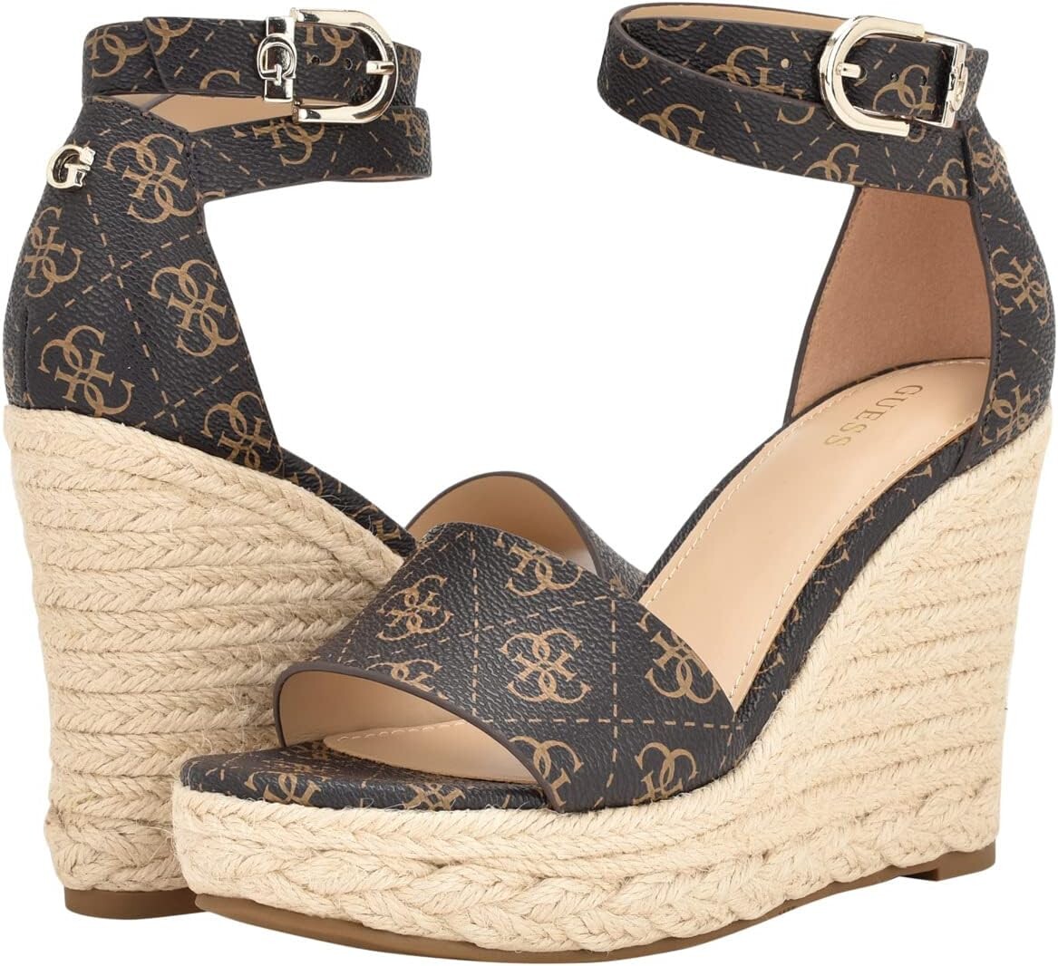 

Босоножки Hidy GUESS, цвет Medium Brown Logo Multi