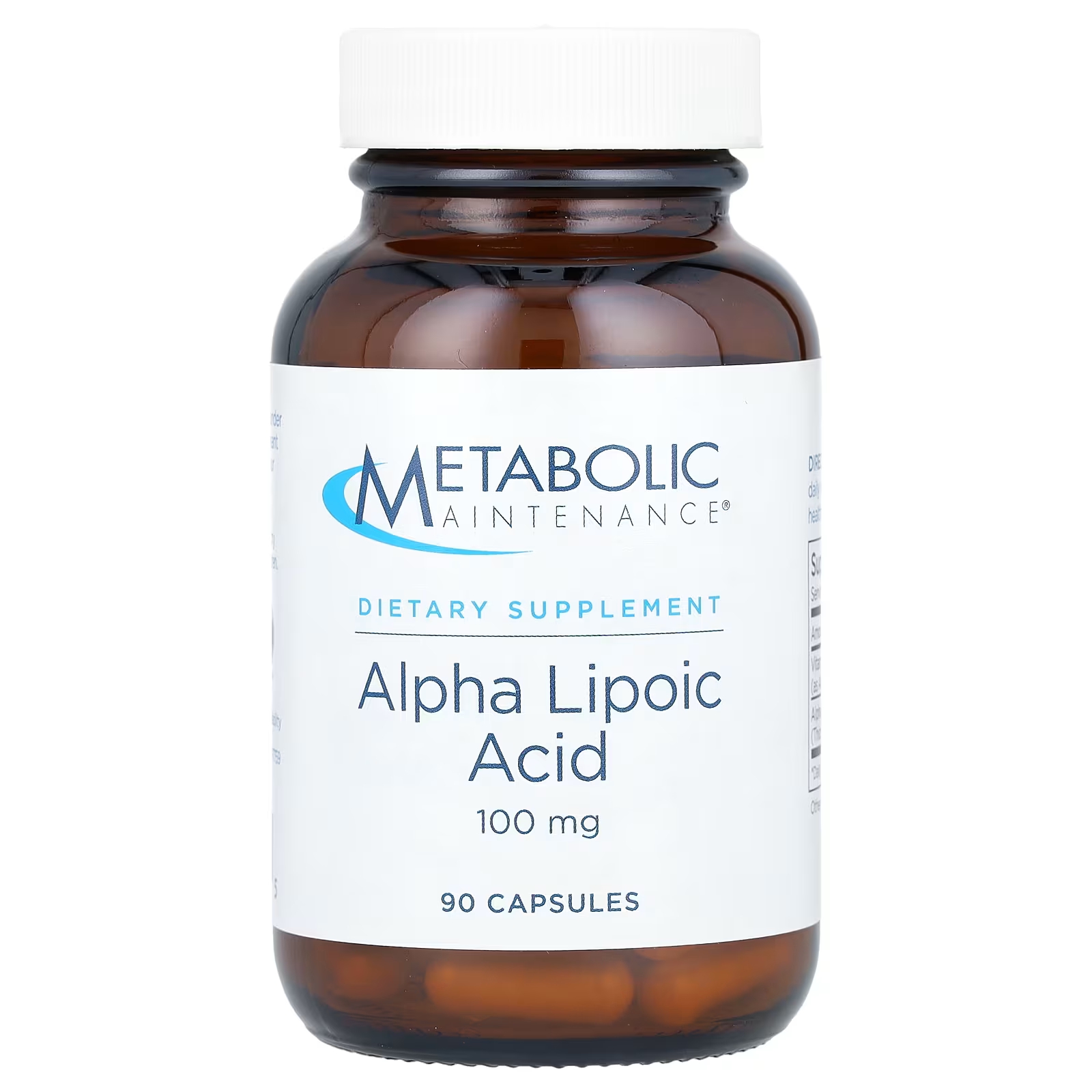Альфа-липоевая кислота Metabolic Maintenance 100 мг, 90 капсул metabolic maintenance calcitrate 225 мг 100 капсул
