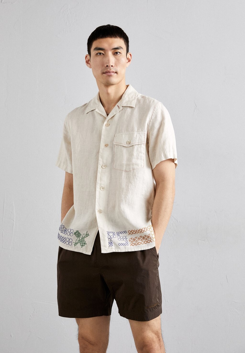 

Рубашка EMBROIDERY PS Paul Smith, бежевый