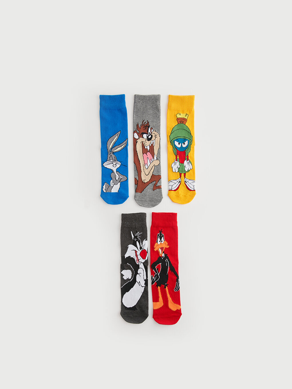 

Мужские носки с принтом Looney Tunes, 5 пар носков LCW ACCESSORIES