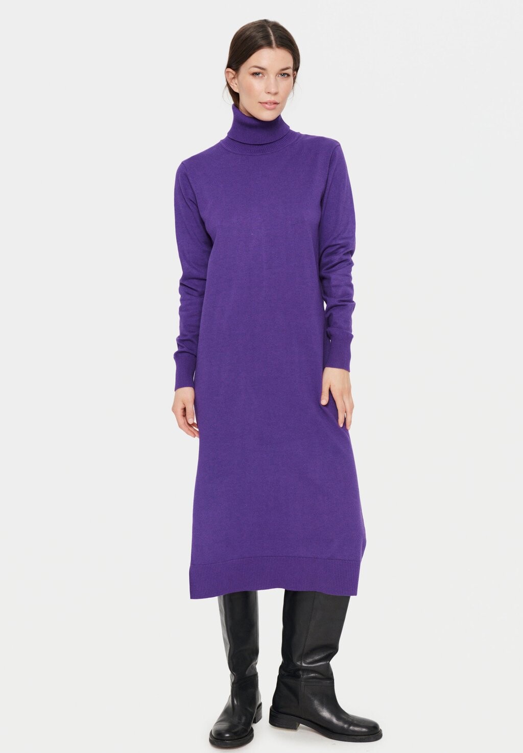 Платье Stitch Saint Tropez MILASZ ROLL NECK, меланжевая петуния