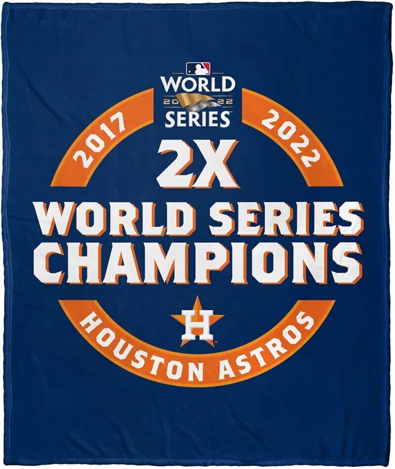 

Шелковое плед с мультибаннером Northwest World Series Champions 2022 Houston Astros