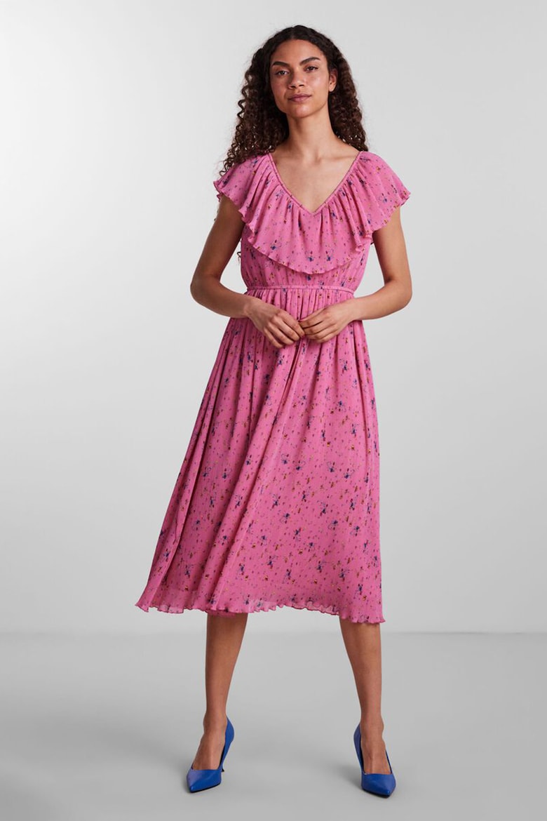 Yas, Платье с цветочным принтом Posey Y A S , розовый yas топ kalina с перекрестными ремешками y a s желтый