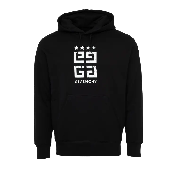 

Худи Givenchy Logo Printed Drawstring 'Black', черный