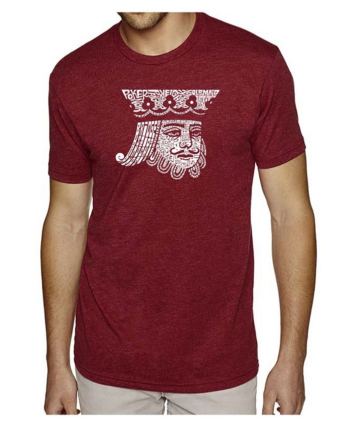 Мужская футболка премиум-класса Word Art — Пиковый король LA Pop Art, красный могильный николай карточные игры