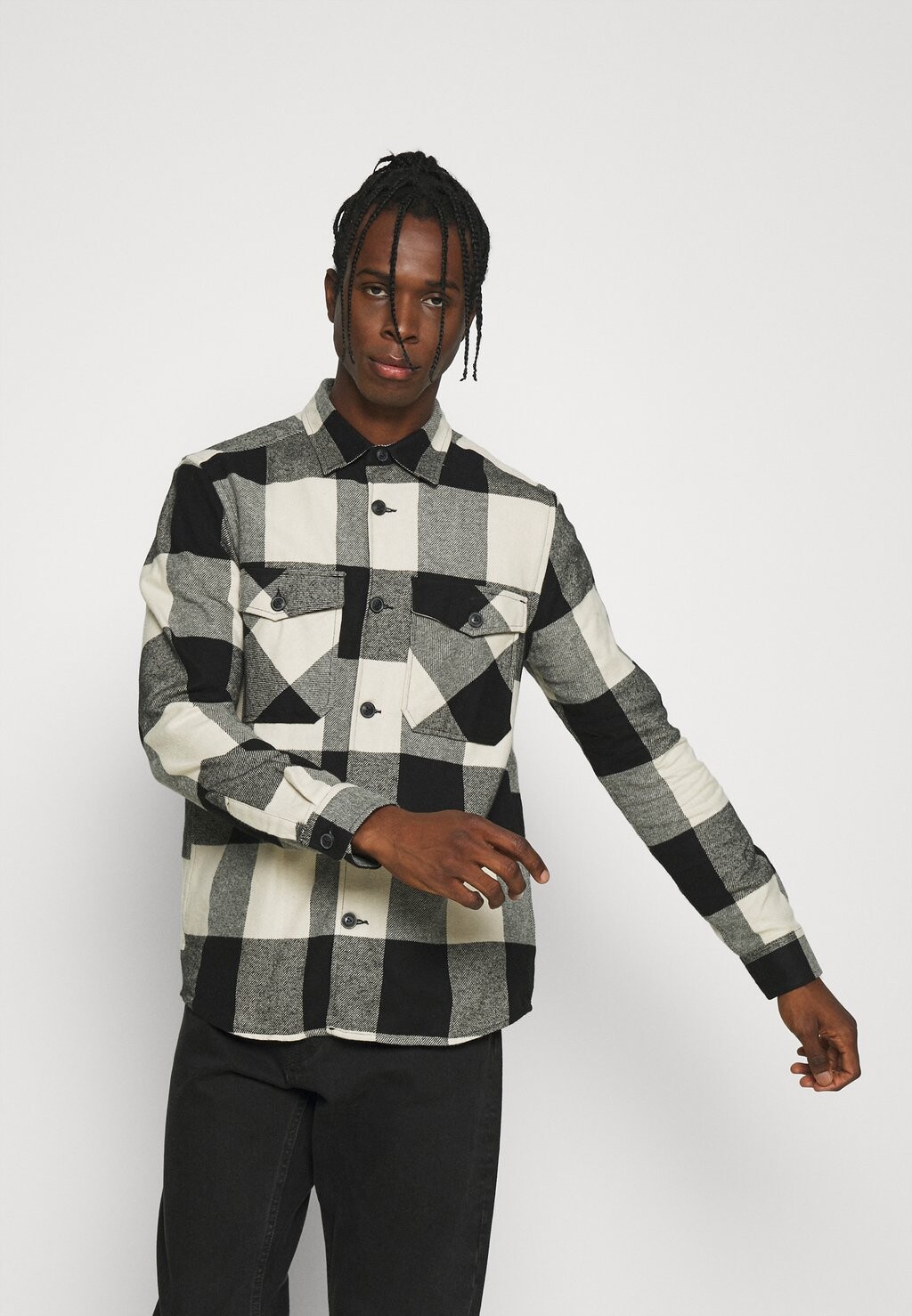 

Рубашка ONSMILO CHECK OVERSHIRT Only & Sons, черный