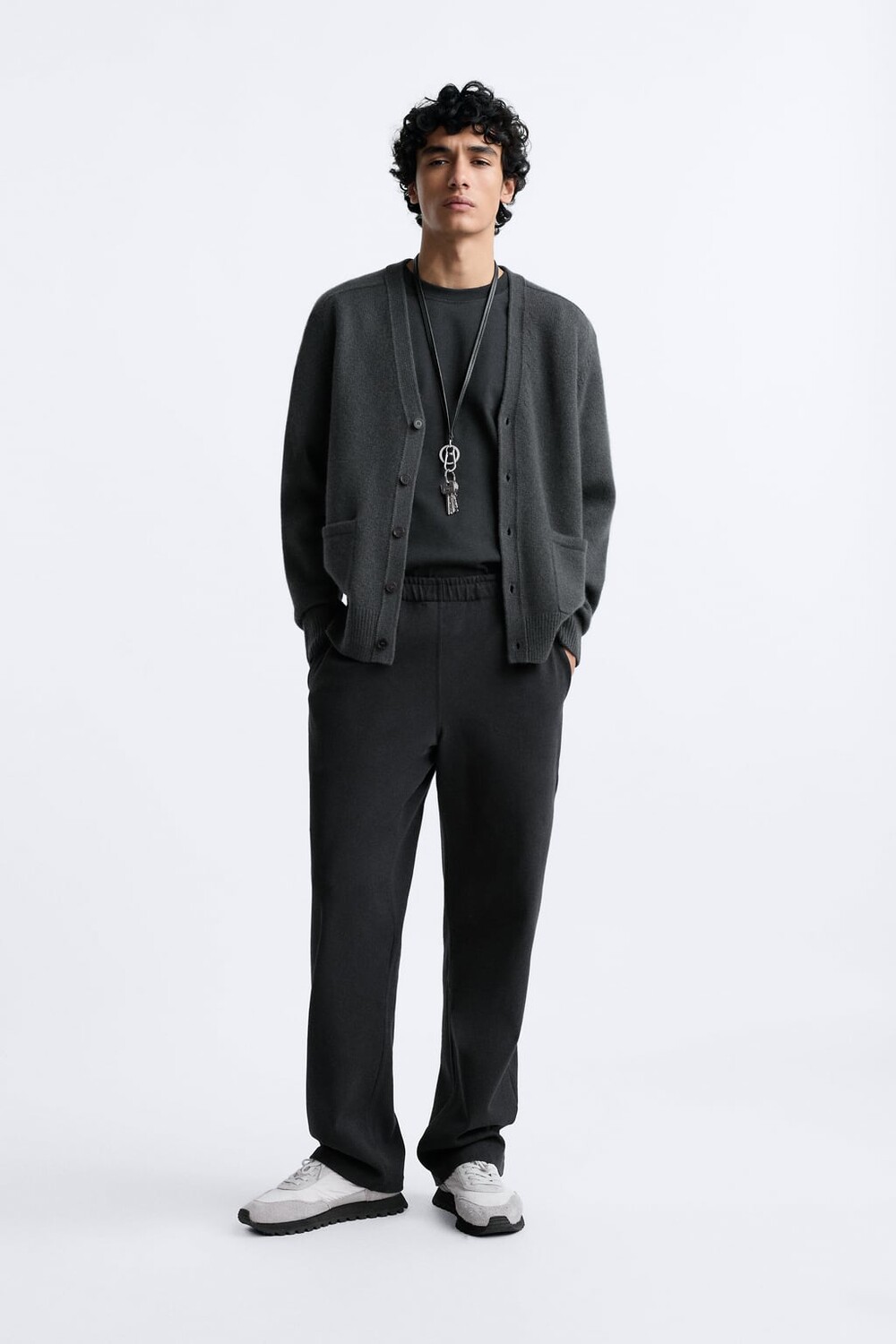 

Шерстяной Кардиган ZARA, серый