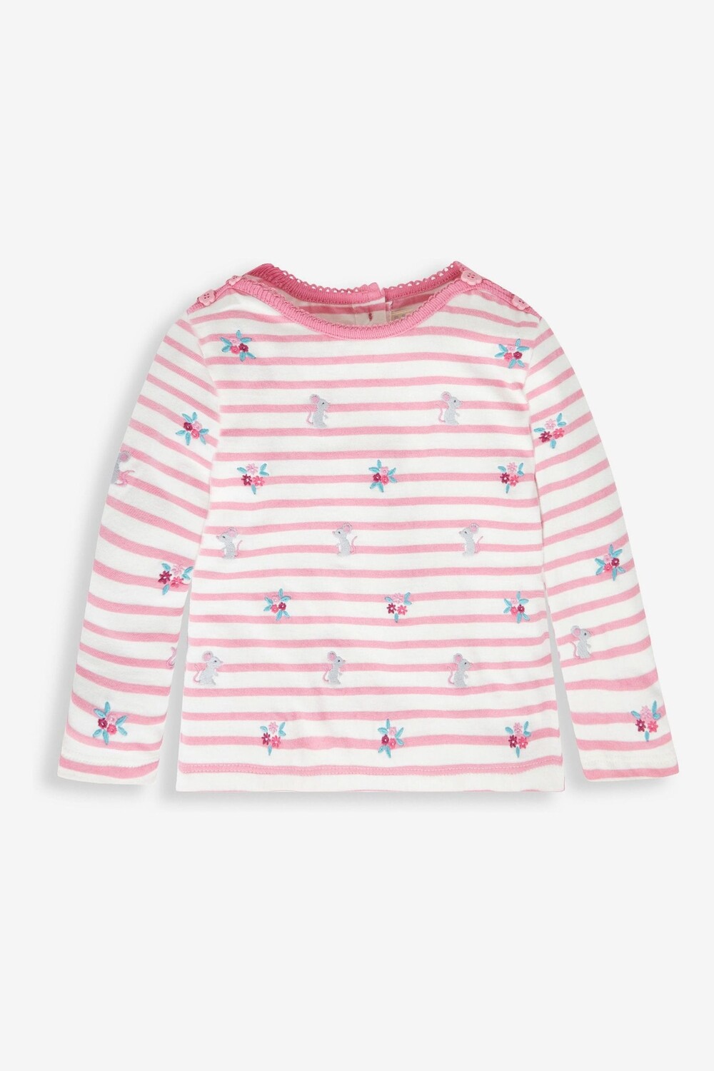 

Топ JoJo Maman Bébé Mouse с вышивкой Jojo Maman Bébé, бежевый