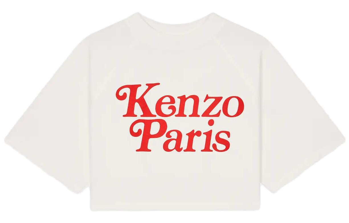 

Футболка женская Kenzo, белый / красный