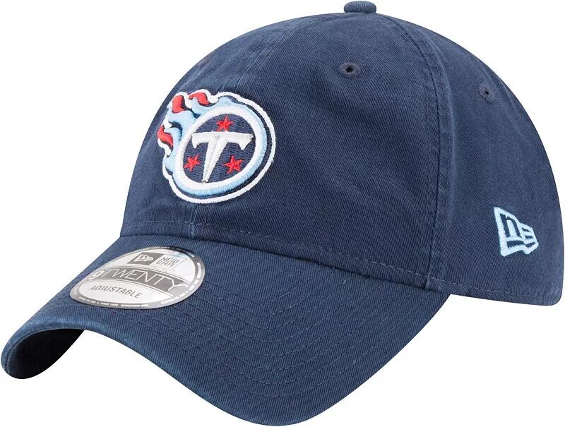 

Мужская классическая темно-синяя регулируемая кепка New Era Tennessee Titans Core
