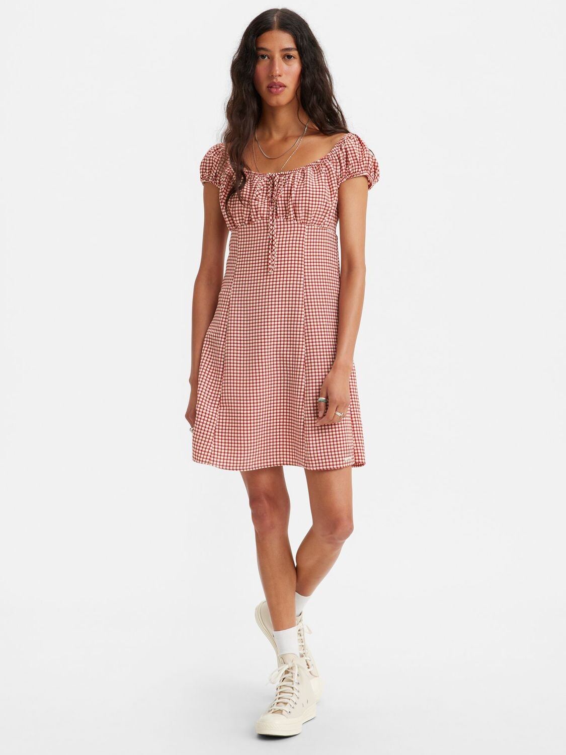 

Мини-платье Levi's Clementine с короткими рукавами, Многоцветный, Разноцветный
