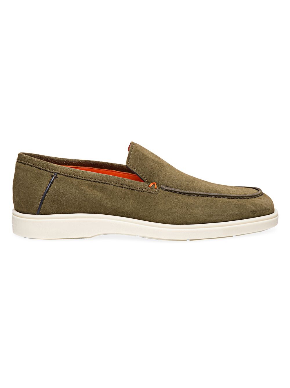 

Замшевые лоферы Detroit Santoni, зеленый