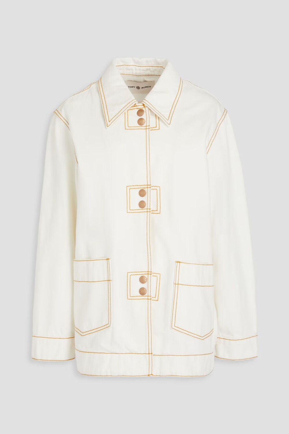 

Джинсовая куртка Tory Burch, слоновая кость
