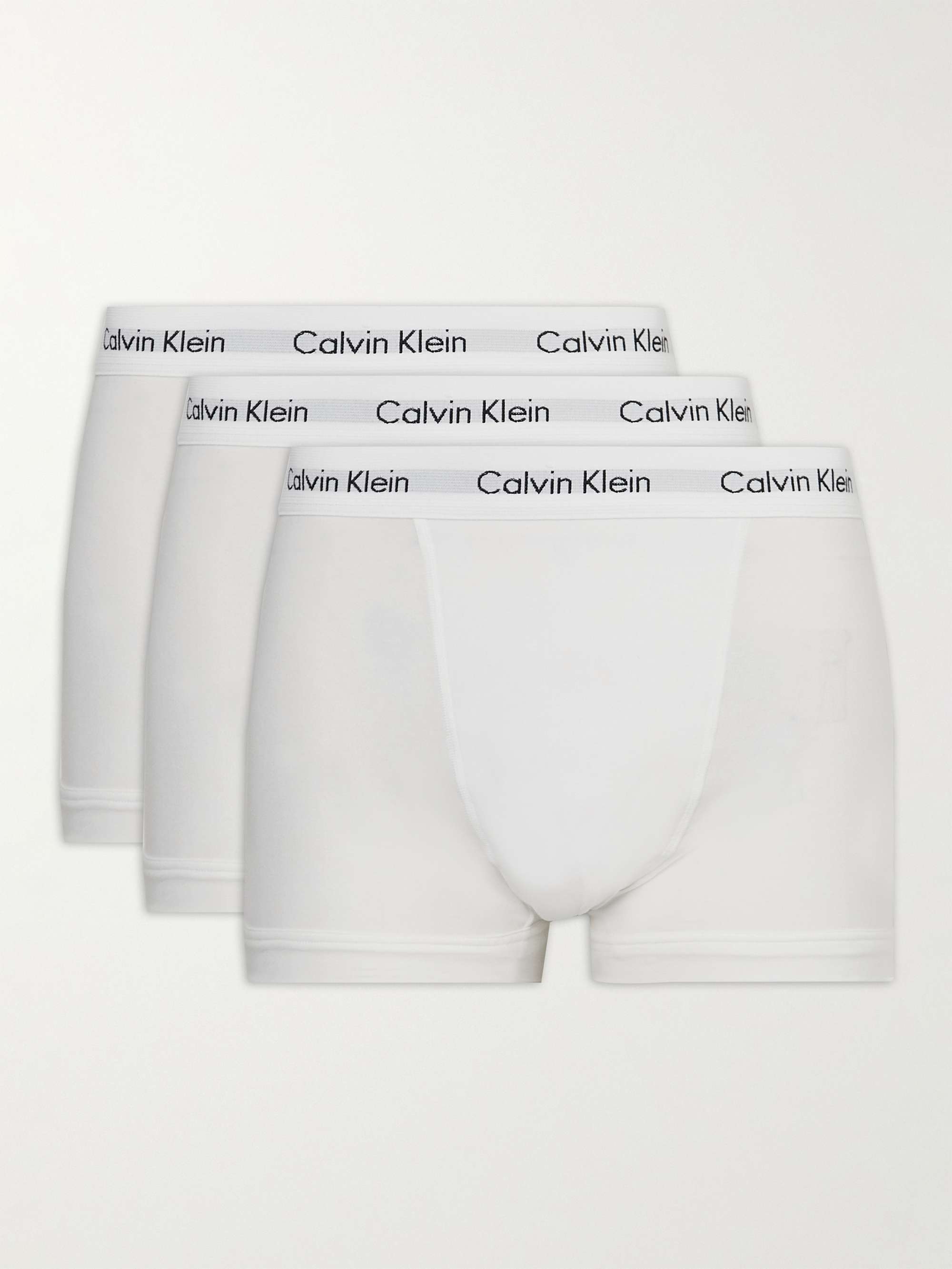 Комплект из трех трусов-боксеров из эластичного хлопка CALVIN KLEIN UNDERWEAR, белый
