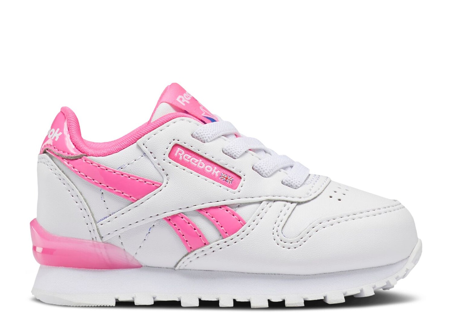 

Кроссовки Reebok Classic Leather Step 'N' Flash Toddler 'White Atomic Pink', белый