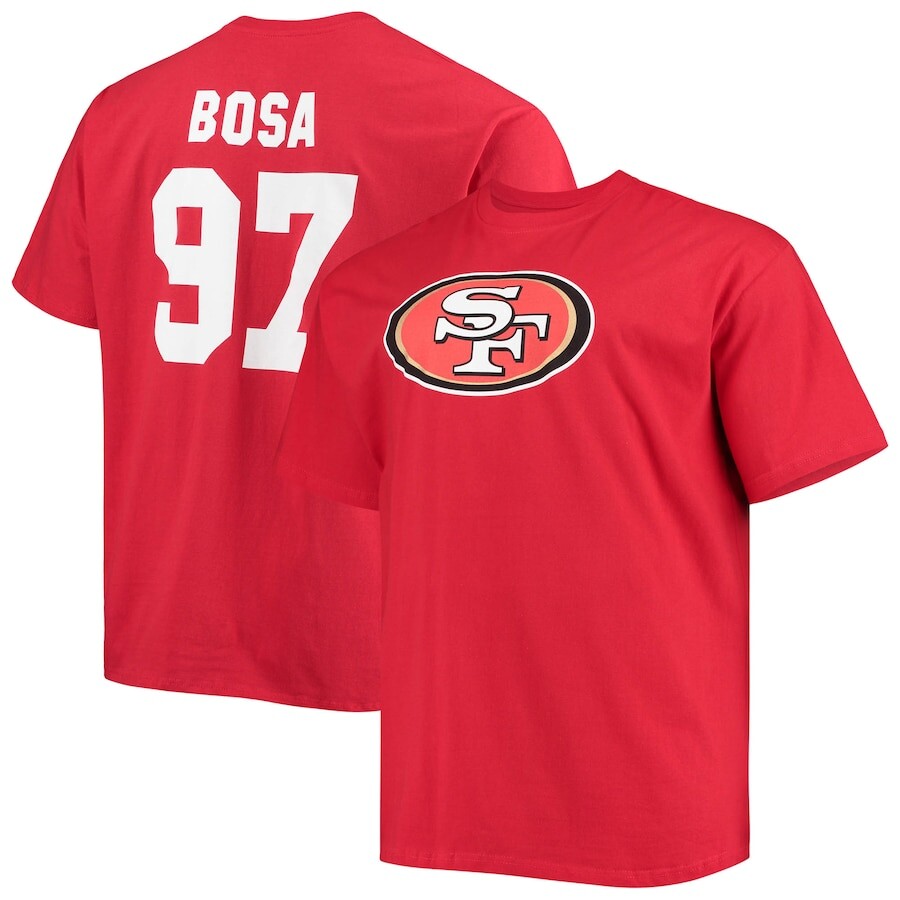 

Футболка с именем и номером Fanatics Branded San Francisco 49Ers, алый