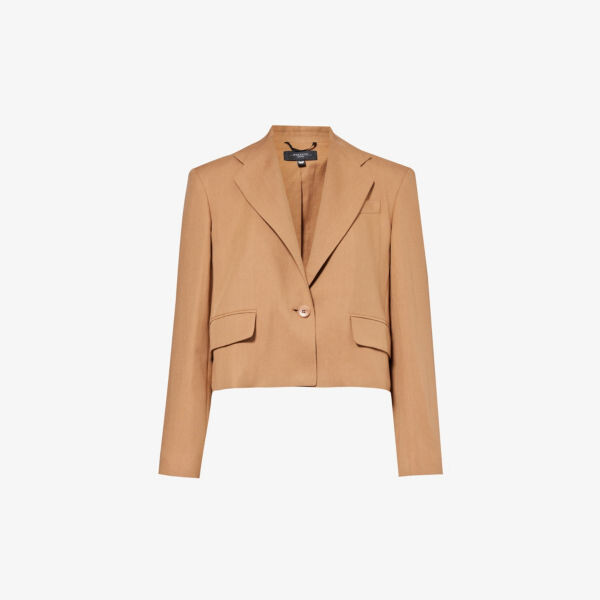 

Укороченный тканый блейзер cantico Weekend Max Mara, цвет terra cotta