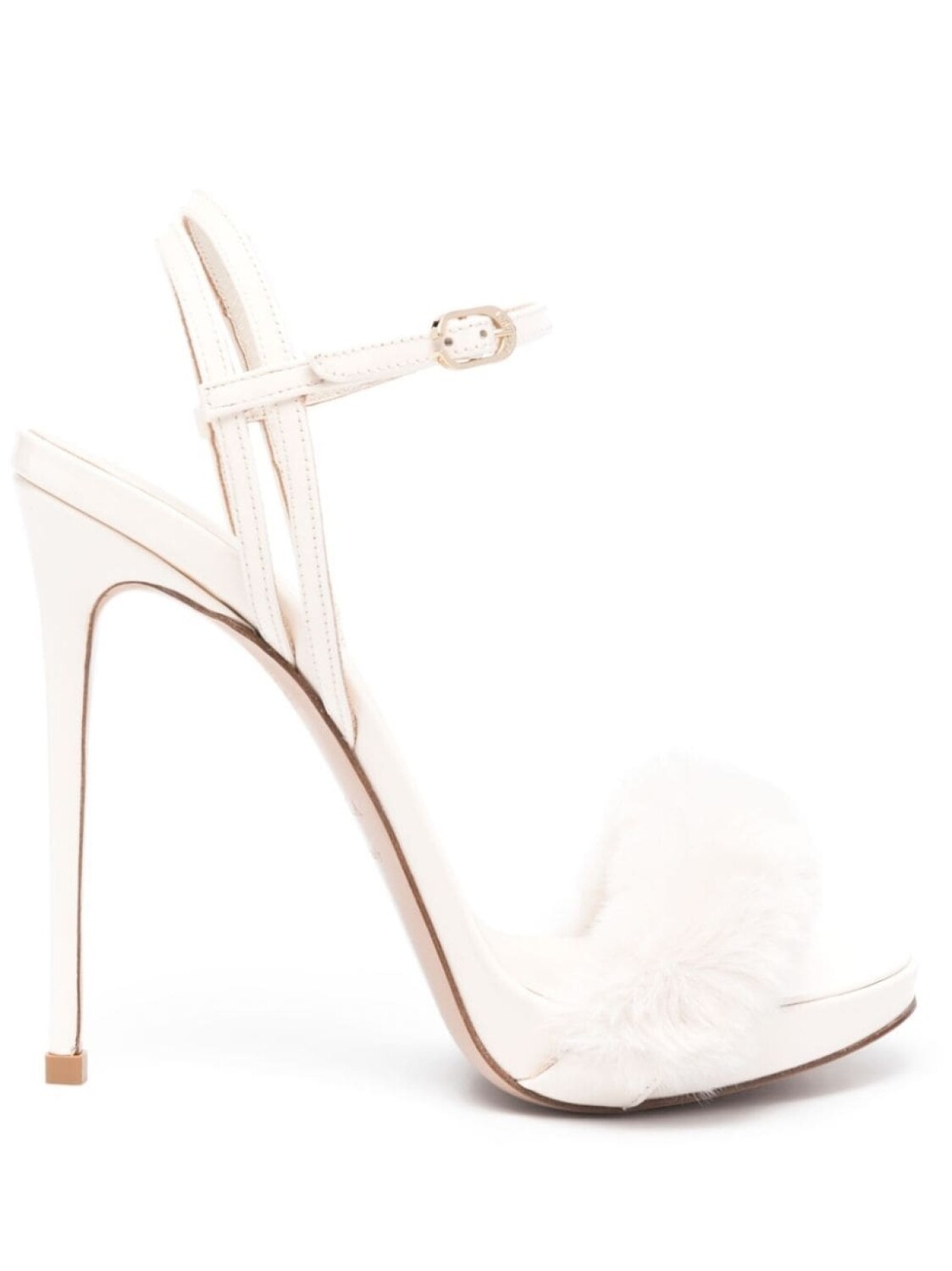 

Le Silla Gwen 130mm leather sandals, нейтральный цвет