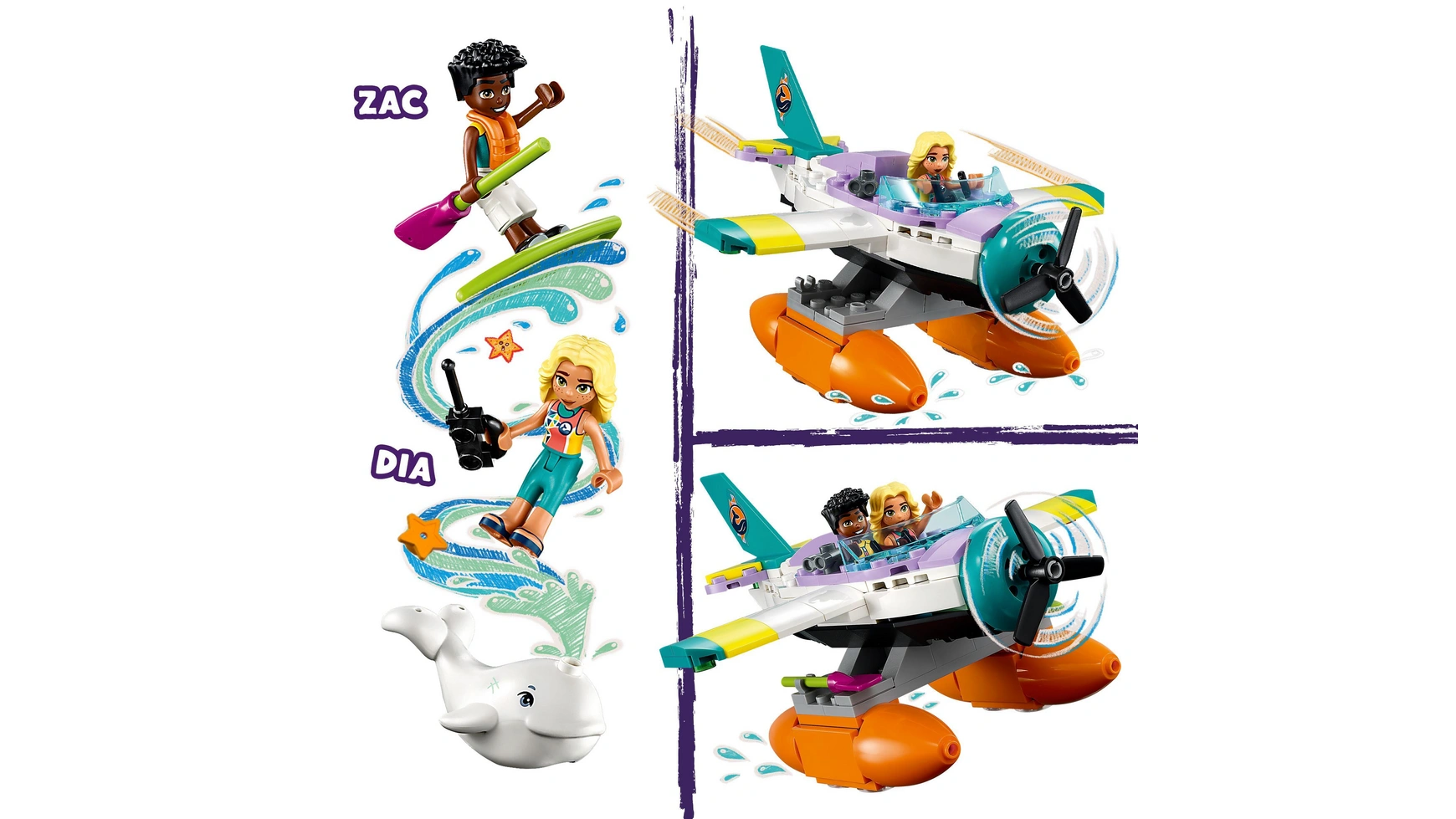 Lego Friends Морской спасательный самолет, игрушки-самолеты и мини-куклы –  заказать с доставкой из-за рубежа через онлайн-сервис «CDEK.Shopping»