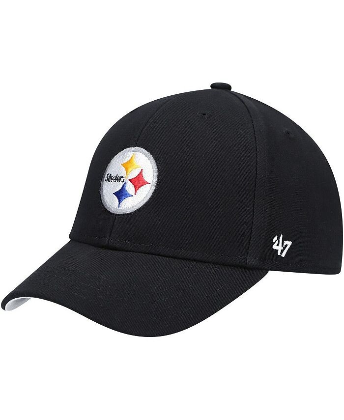 

Черная регулируемая кепка унисекс для малышей Pittsburgh Steelers Basic Mvp '47 Brand, черный