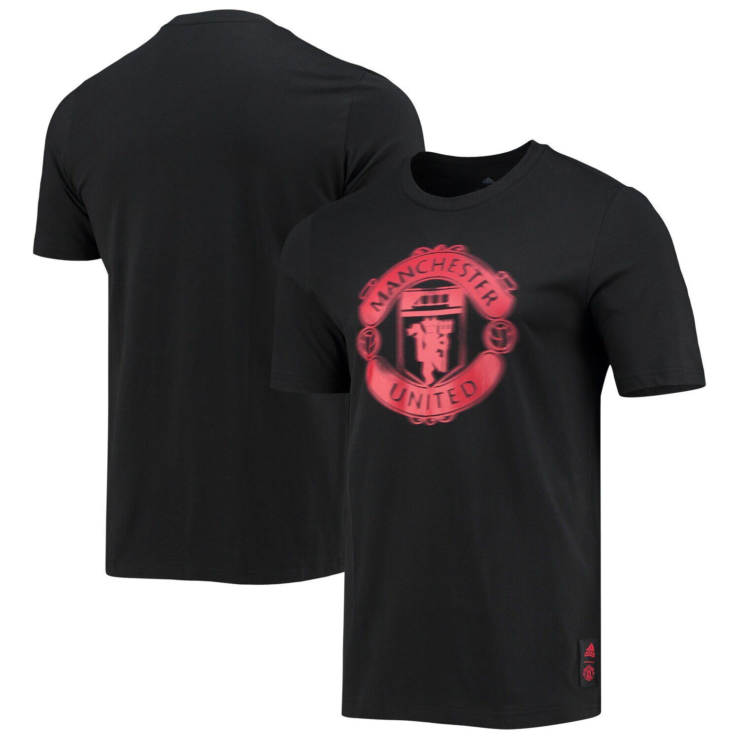 

Мужская черная футболка adidas Manchester United Club Crest, Черный