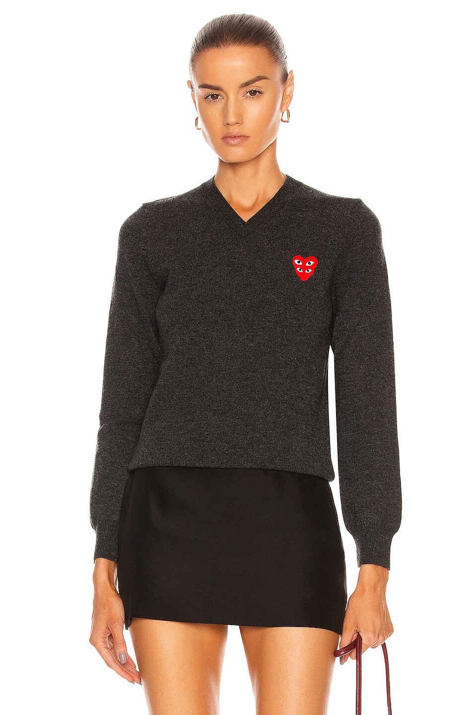 

Свитер Comme des Garçons V-Neck Pullover, серый