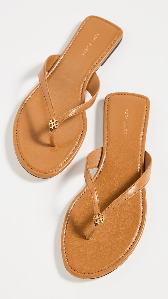 

Шлепанцы Tory Burch Leather, карамельный