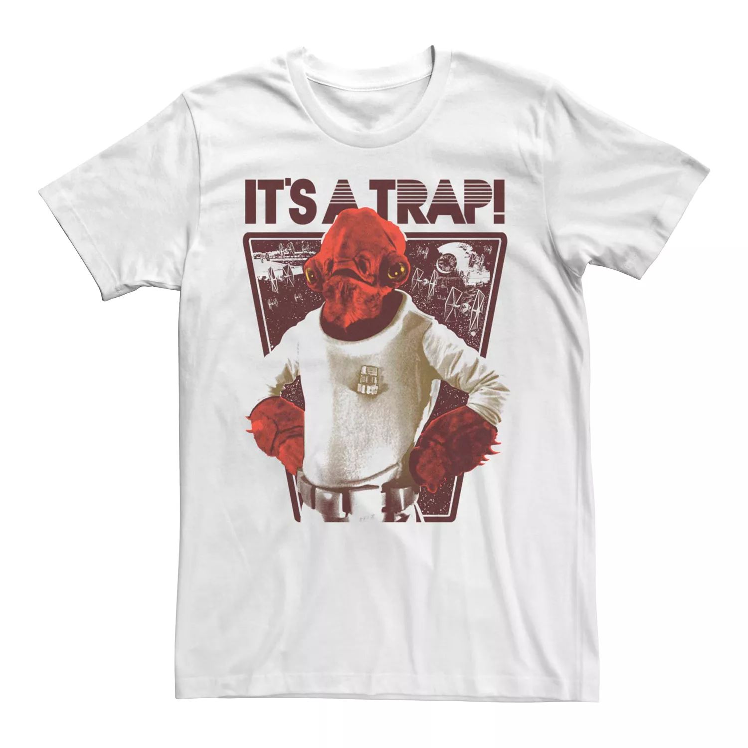 Мужская футболка с рисунком «Адмирал Акбар» «Звездные войны» It’s A Trap Licensed Character printio кружка адмирал акбар звездные войны