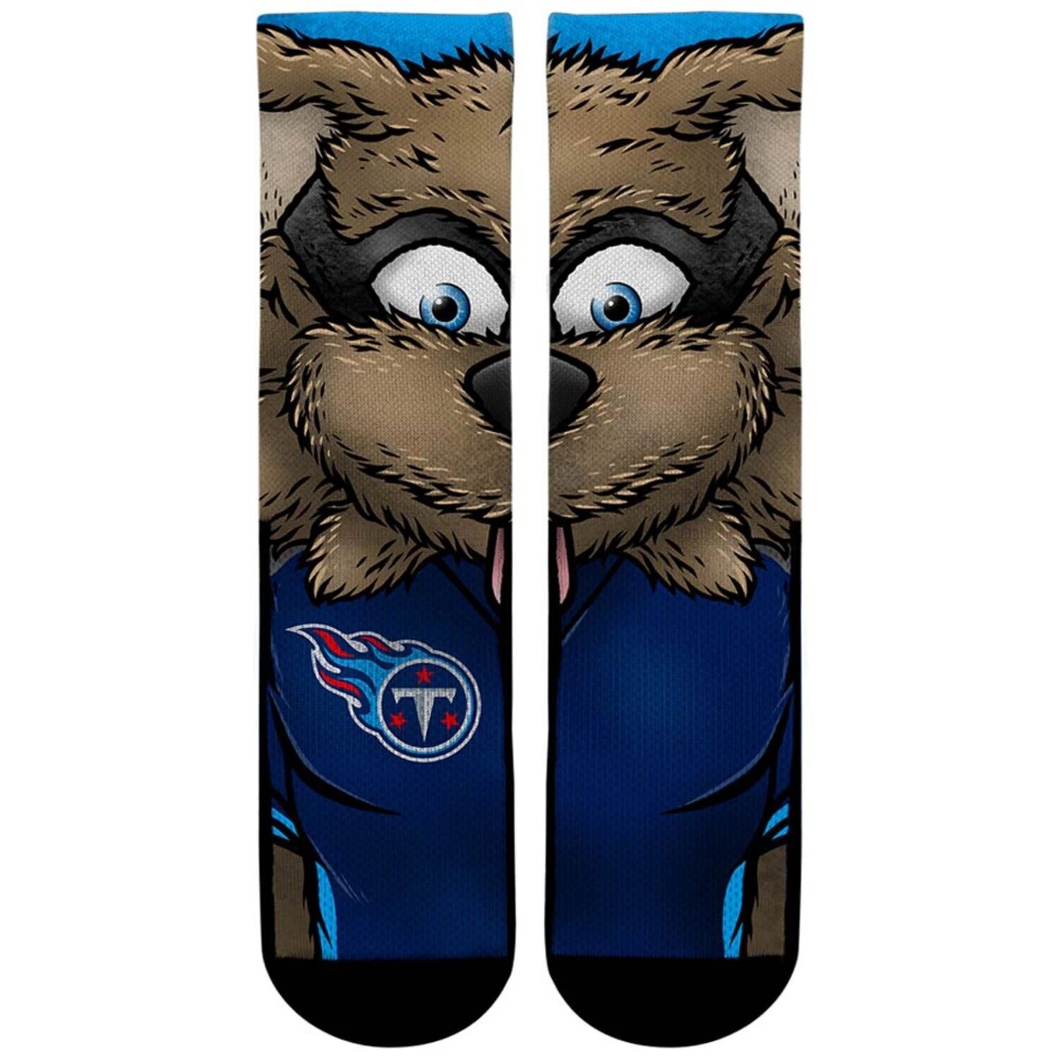 

Мужские носки Rock Em Носки Tennessee Titans с разделенным лицом Mascot Crew