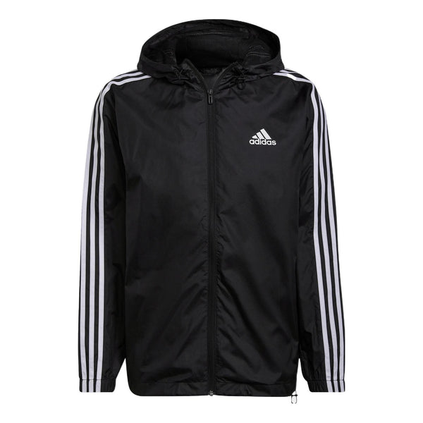 Куртка adidas M 3S Wb Stripe Logo Micro Mark Printing Sports Training Hooded Jacket Black, мультиколор