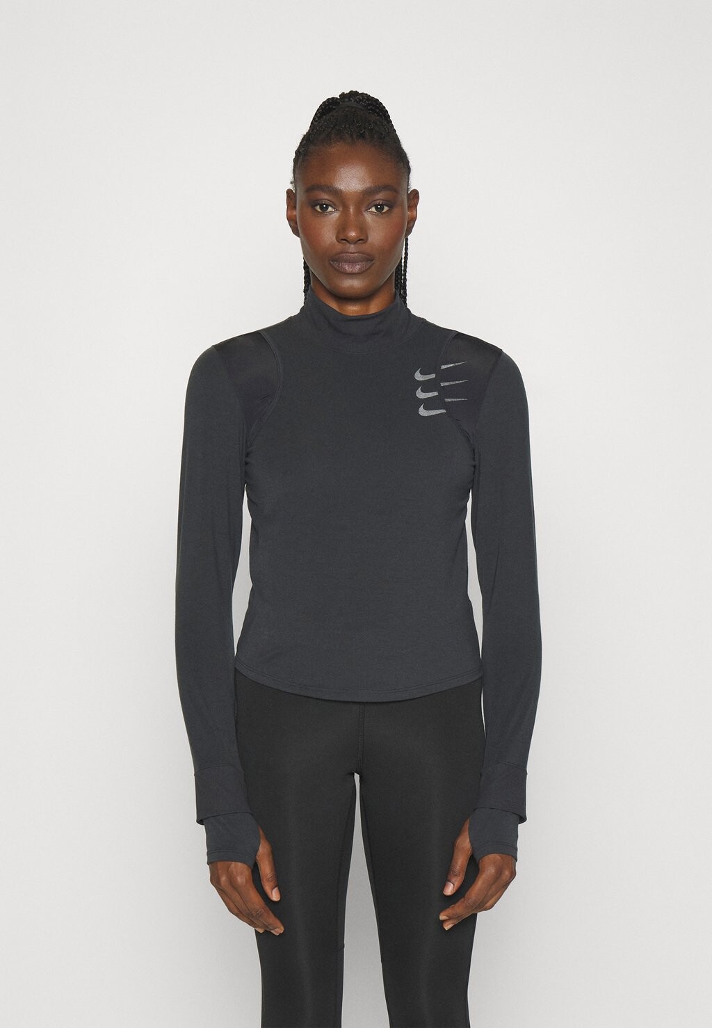 

Футболка с длинным рукавом RUN Nike, черная, Черный
