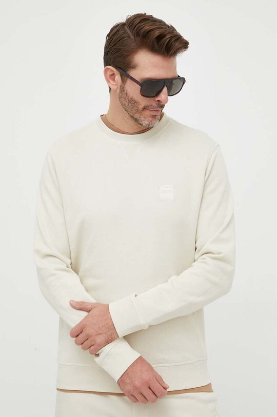

BOSS BOSS CASUAL толстовка из хлопка Boss Orange, бежевый