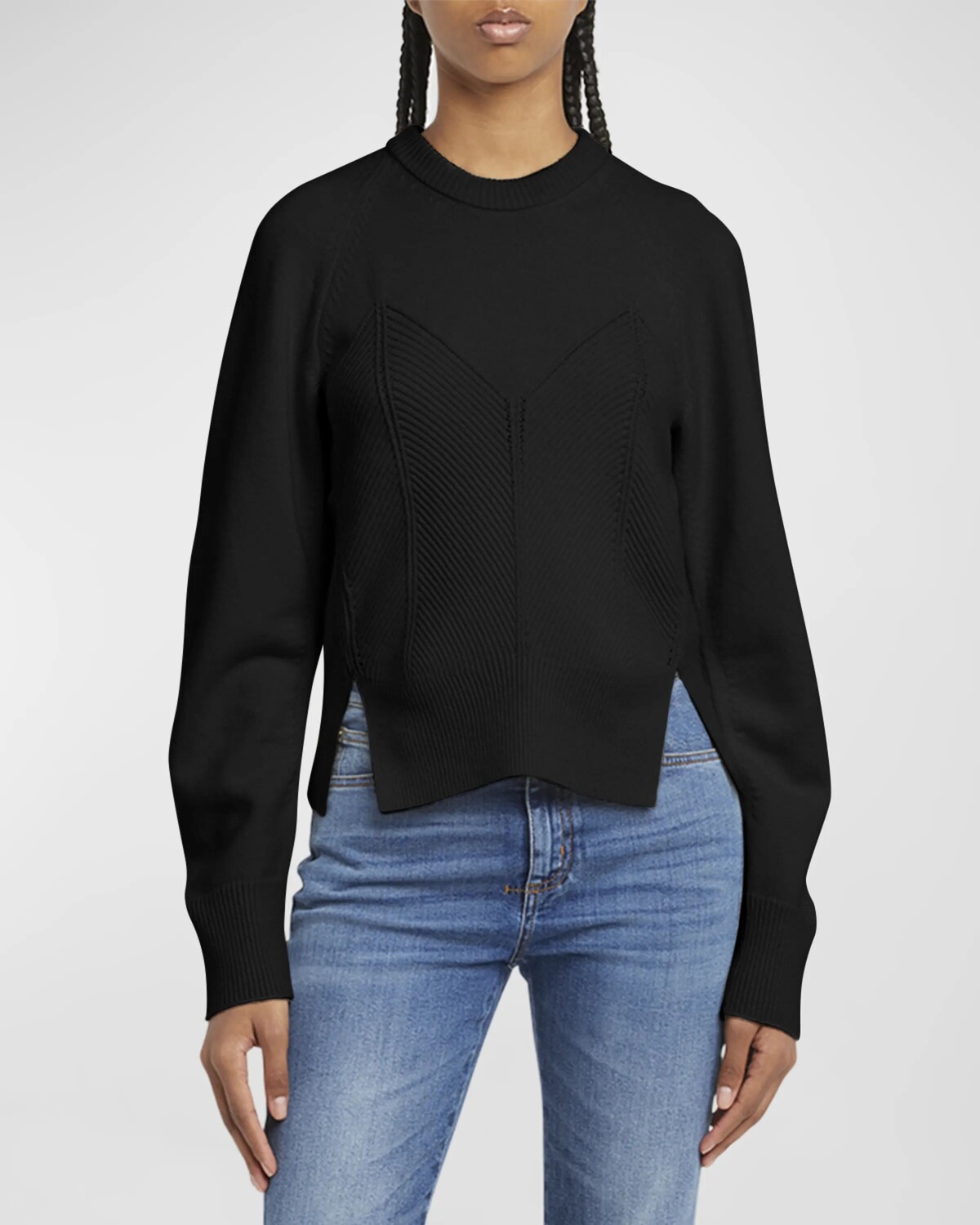 

Свитер с корсетным швом из смеси кашемира Alexander McQueen, цвет Black