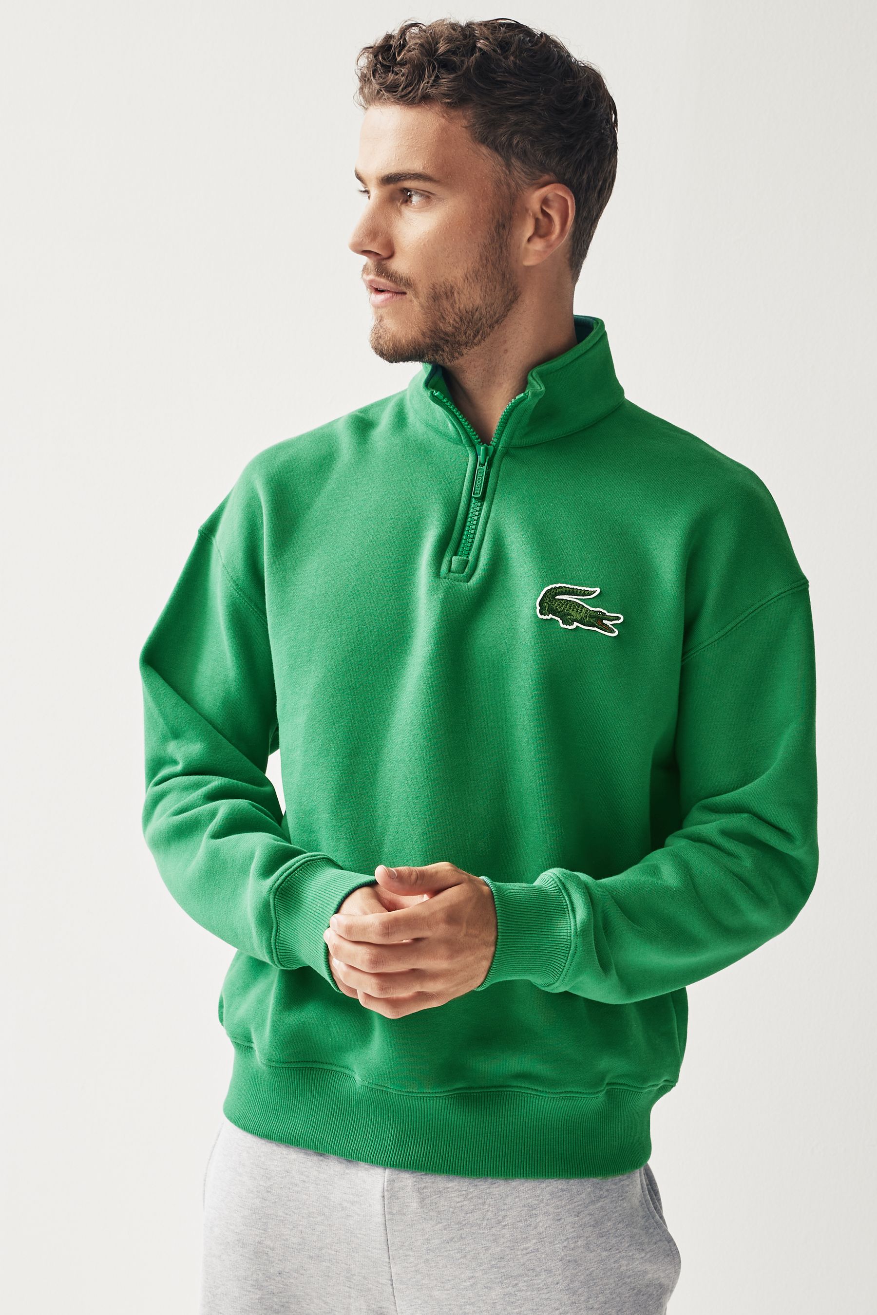 Зеленая мужская толстовка от Croc Originals Lacoste, зеленый – купить из-за  границы через сервис «CDEK.Shopping»