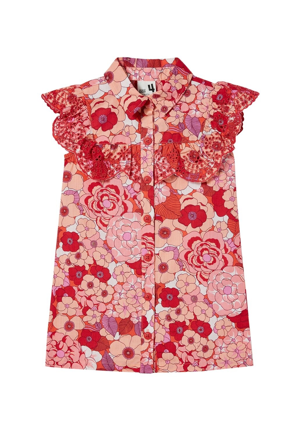 

Платье-рубашка Hannah Frill Cotton On, красный