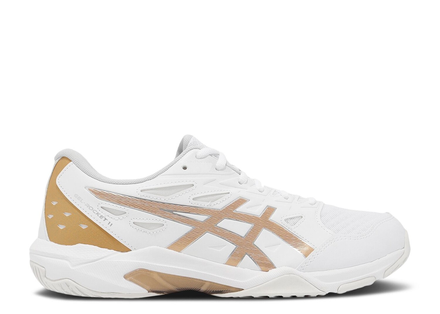 

Кроссовки ASICS Gel Rocket 11 2E Wide 'White Pure Gold', белый