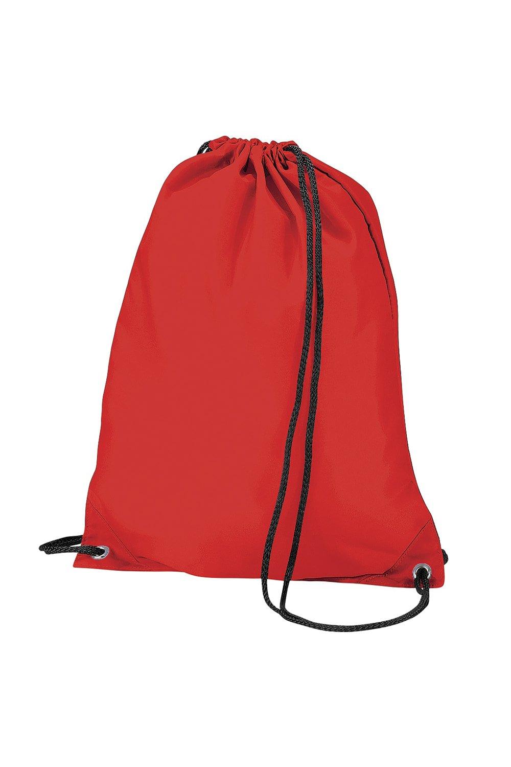 Бюджетная водостойкая спортивная сумка Gymsac на шнурке (11 литров) Bagbase, красный защита на решетку радиатора 70 х 65 х 26 см оксфорд черный