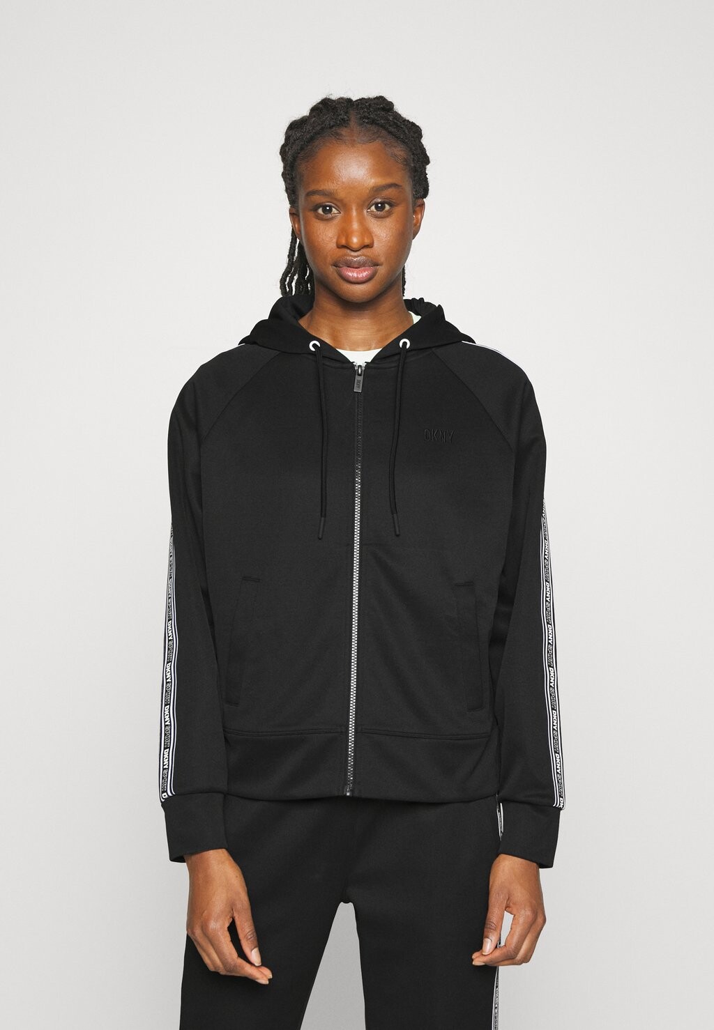 

Толстовка на молнии DKNY, черно-белый, Черный
