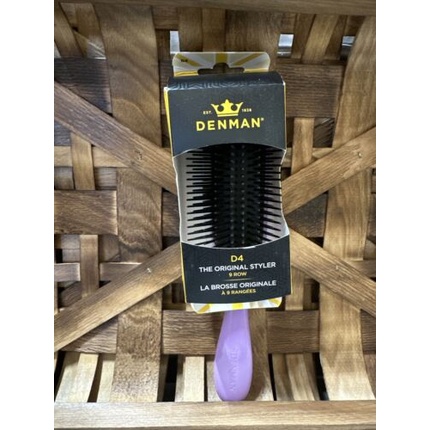 щетка лопатка d84 9 рядов 1 упаковка denman D4 Оригинальная кисть для стайлера, 9 рядов, новинка фиолетового цвета, Denman