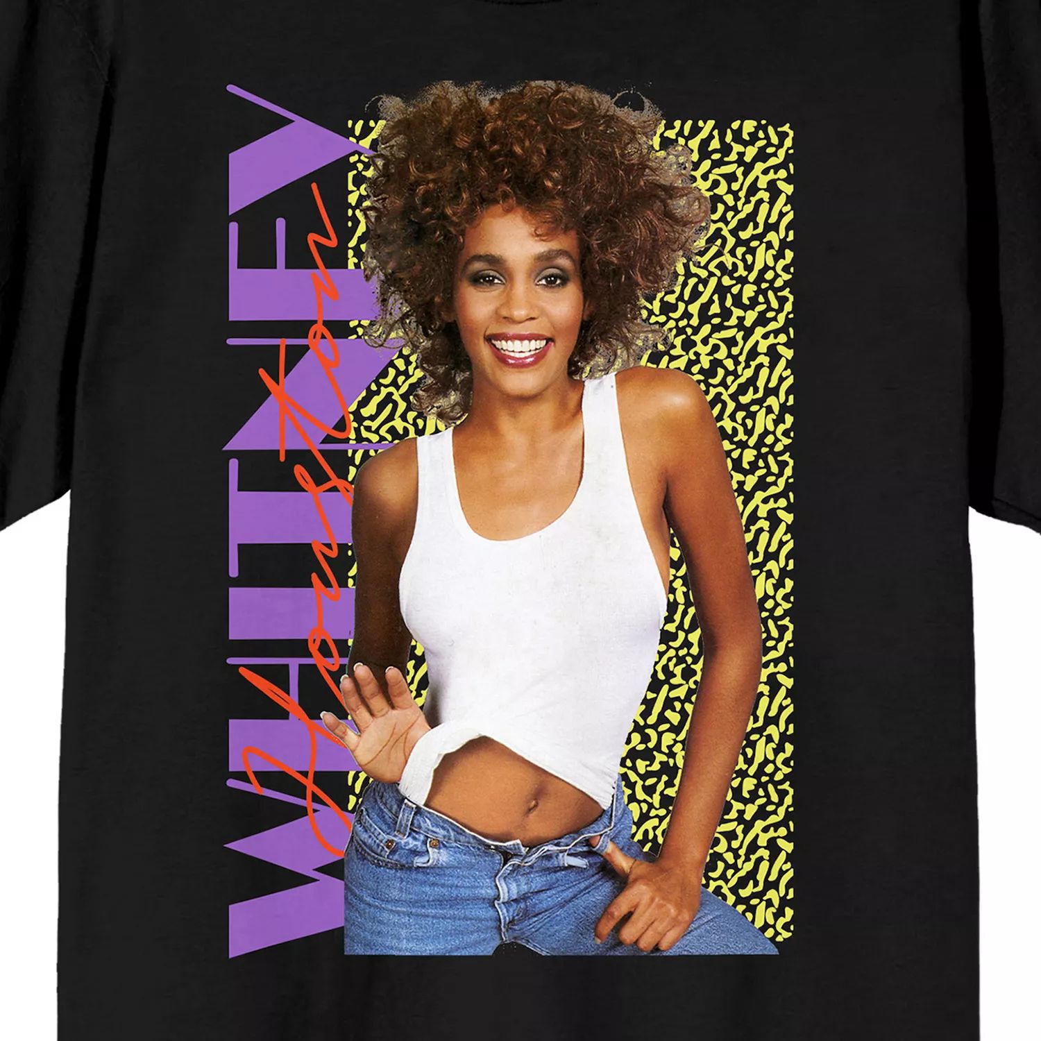 Мужская футболка с надписью Whitney Houston 90-х годов Licensed Character хлопковая футболка в стиле 90 х годов whitney houston белый